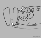 Dibujo Hipopótamo pintado por kiaramartinez