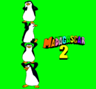 Dibujo Madagascar 2 Pingüinos pintado por judith