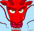 Dibujo Cabeza de dragón pintado por farwella