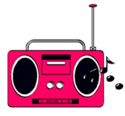 Dibujo Radio cassette 2 pintado por lolipop