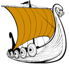 Dibujo Barco vikingo pintado por MIKELITO