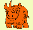 Dibujo Rinoceronte pintado por Rinocerontell