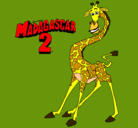 Dibujo Madagascar 2 Melman pintado por johan