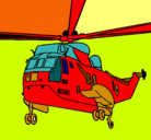 Dibujo Helicóptero al rescate pintado por ANALINA