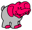 Dibujo Elefante pintado por laura