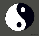 Dibujo Yin yang pintado por CaRo