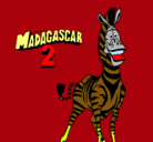 Dibujo Madagascar 2 Marty pintado por eddy