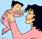 Dibujo Madre con su bebe pintado por LILIANHERT
