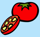 Dibujo Tomate pintado por karendanielaricorojas