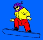 Dibujo Snowboard pintado por winston