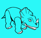 Dibujo Triceratops II pintado por grego