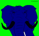 Dibujo Elefante africano pintado por oscar