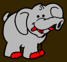 Dibujo Elefante pintado por nicolas