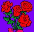 Dibujo Ramo de rosas pintado por alexiasiboney