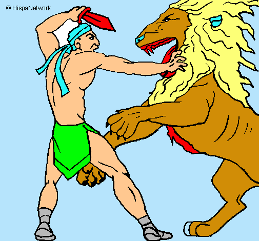 Gladiador contra león