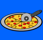 Dibujo Pizza pintado por danieelita