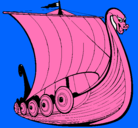 Dibujo Barco vikingo pintado por ELIUD