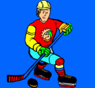 Dibujo Jugador de hockey sobre hielo pintado por Arnau