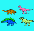 Dibujo Dinosaurios de tierra pintado por sophia