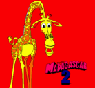 Dibujo Madagascar 2 Melman pintado por angela