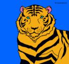 Dibujo Tigre pintado por diquei