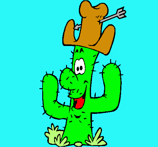 Cactus con sombrero