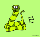 Dibujo Serpiente pintado por mose