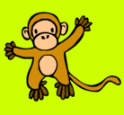 Dibujo Mono pintado por paola