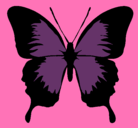 Dibujo Mariposa con alas negras pintado por mariqueen
