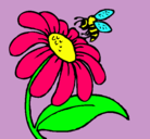 Dibujo Margarita con abeja pintado por rockstar_50