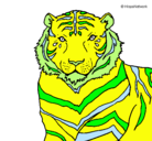 Dibujo Tigre pintado por javierk