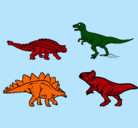 Dibujo Dinosaurios de tierra pintado por tebas