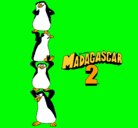Dibujo Madagascar 2 Pingüinos pintado por dylan
