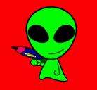 Dibujo Alienígena II pintado por lili