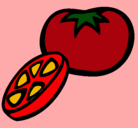 Dibujo Tomate pintado por SILVIA