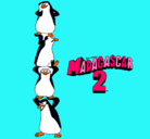 Dibujo Madagascar 2 Pingüinos pintado por cristina