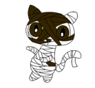 Dibujo Gato garabato momia pintado por emilioandres