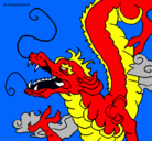 Dibujo Dragón japonés pintado por lucas