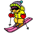 Dibujo Niño esquiando pintado por ana