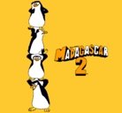 Dibujo Madagascar 2 Pingüinos pintado por damaris