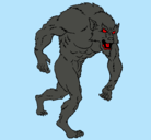 Dibujo Hombre lobo pintado por joeltancredi