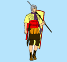 Dibujo Soldado romano pintado por adriagras