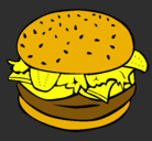 Dibujo Hamburguesa completa pintado por thiagoelmagnifico