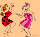 Dibujo Mujeres bailando pintado por MARTA