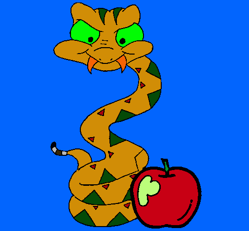 Serpiente y manzana