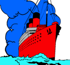 Dibujo Barco de vapor pintado por julian