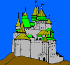 Dibujo Castillo medieval pintado por borja