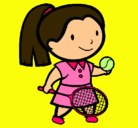 Dibujo Chica tenista pintado por tenis