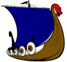 Dibujo Barco vikingo pintado por armando