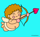 Dibujo Cupido pintado por durley